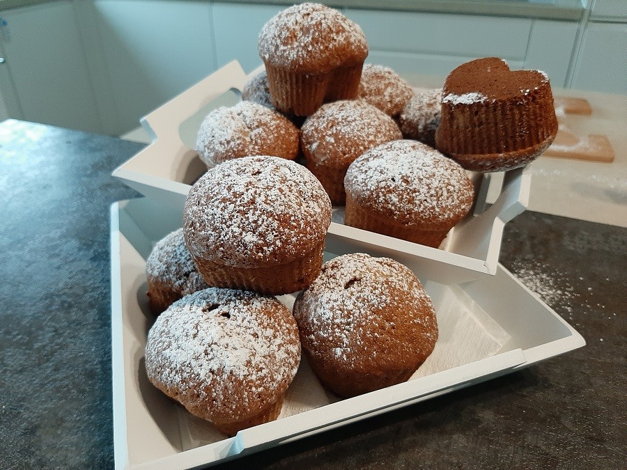 Puszyste muffinki bananowe