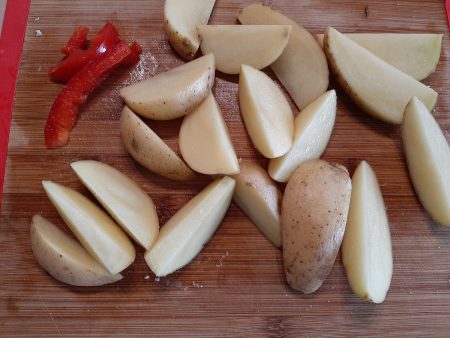 Karkówka pieczona z mozzarellą i ziemniakami