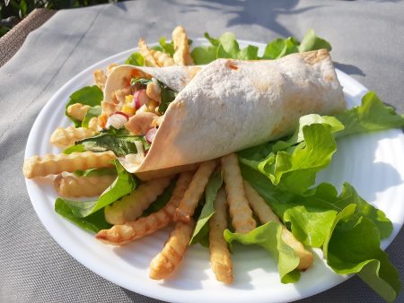 Zapiekana tortilla z kurczakiem