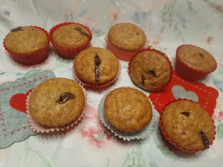 Muffinki bananowe z czekoladą