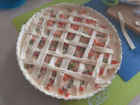 Tarta z łososiem i mozzarellą